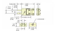 Konektor Termokopel Penjepit Presisi Tinggi Tipe K Miniatur SMPW-CC Mini Plug Braket Nilon OEM/ODM untuk Penggunaan Dirgantara -29~200 0.1C