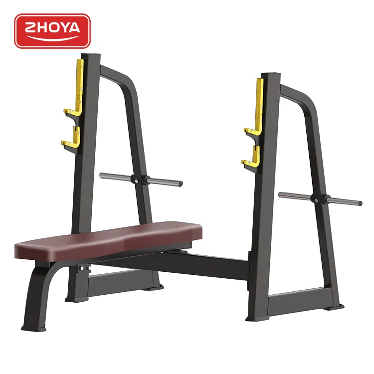 Zhoya Gym Equipment Fitness Heavy Duty Flat Training Chair Weight Machine Commercial Bench Press