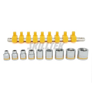 Jeu de douilles automatiques DIY compactes avec finition chromée Support OEM personnalisé Prises profondes pour réparation-Prises carrées hexagonales - Product Image 2