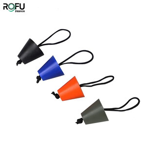Tapón cónico de silicona Rofu para kayak, barco inflable, tapón de goma impermeable con asa de cuerda, color azul - Product Image 2