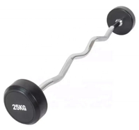 Barre EZ chromée avec revêtement en caoutchouc pour musculation, haltères de gym, entraînement, ensemble de curl fixe – Prix usine