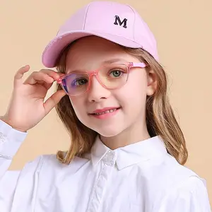 Çocuk moda Anti mavi ışık gözlük TR90 cep telefonu bilgisayar Anti mavi işık çerçeve çocuk gözlük