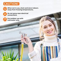 BLUEBIRD Nozel Semprot Air Taman dari Baja Tahan Karat dengan Pola Semprot Variabel dan Kontrol Aliran untuk Cuci Mobil, Irigasi Bunga dan Benih