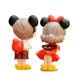 Mini figurine d'action cadeau de la Saint-Valentin en plastique artisanat poupée ornement Figurines miniatures Figurine en plastique décoration de mariage - Product Image 3