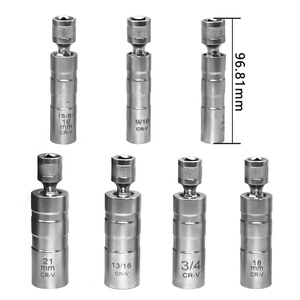7 Pcs 12pt Magnetic Thin Wall <strong>Spark</strong> <strong>Plug</strong> <strong>Socket</strong> Universal Joint 3/8-Inch Drive Swivel <strong>Socket</strong> Removal Tool Set - Product Image 3