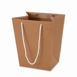 Wholesale Bouquet Custom Paper Packaging Flower Shopping Bouquet Bag With Handle