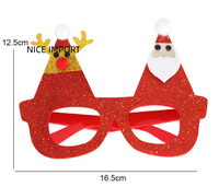 Lunettes de Noël style bonhomme de neige avec nœud vert, accessoires de décoration pour fête d'enfants, montures de lunettes de Noël