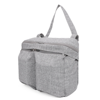 Nouveau sac à langer multifonctionnel Oxford pour bébé, résistant à l'eau, noir/gris, avec organisateur de poussette suspendu et matelas à langer
