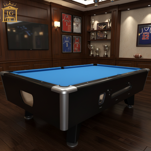 Table de <span class=keywords><strong>billard</strong></span> de <span class=keywords><strong>luxe</strong></span> à monnayeur en bois massif de 8 pieds avec plateau en ardoise, système de retour de billes, qualité tournoi, pour usage domestique, 9 billes de snooker - Product Image 6