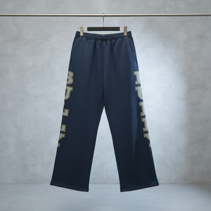 <span class=keywords><strong>Pantalon</strong></span> de jogging ample et épais à impression réfléchissante PT1456, <span class=keywords><strong>bleu</strong></span> <span class=keywords><strong>marine</strong></span>, coupe droite ajustable pour homme - Product Image 2