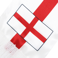 Maßgefertigter 120x15cm Satin Gestrickter Polyester Fußball England Fan Schal für Fußballfans im Stadion