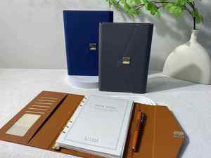 Carnet en cuir au design rétro classique, reliure cousue, taille personnalisable, logo sur mesure pour événements professionnels – Vente en gros OEM/ODM - Product Image 4