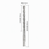 Foret à percussion carré à tête cruciforme Sharp Durable YG8C 40Cr Carbide DCFS-12200 110mm pour perçage du métal