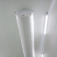 Système de ventilation par conduits en tissu ignifuge, 100% polyester, conduit flexible en tissu, longueur 10m, pour atelier d'usine