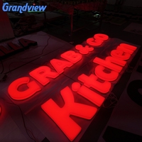 Enseigne lumineuse LED personnalisable avec logo, lettres 3D pour publicité, panneau publicitaire pour entreprises