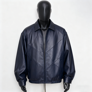 <span class=keywords><strong>Giacca</strong></span> da <span class=keywords><strong>Uomo</strong></span> di Alta Qualità OEM con Logo Personalizzato, Invernale Rossa in PU e Vera Pelle di Agnello, Stile Biker Vintage Reversibile con <span class=keywords><strong>Paillettes</strong></span> Spesse - Product Image 3