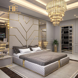 Arredamento di Lusso per Camera da <span class=keywords><strong>Letto</strong></span> Testiere Moderne Pannelli Murali Adesivi in Tessuto per Sfondo <span class=keywords><strong>Letto</strong></span> <span class=keywords><strong>Matrimoniale</strong></span> King Size per Hotel - Product Image 3