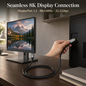 Cable DP a DP 8K 60Hz, Cable DP UHD 8K, Línea de Video de 60 FPS para Monitor, TV, <span class=keywords><strong>Proyector</strong></span>, Juegos - Product Image 5