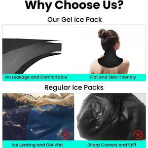 जी नरम जेल पुनः प्रयोज्य गर्दन बर्फ पैक गर्म और ठंडे पैक वर्ग यानी 50x28 सेमी गर्भाशय ग्रीवा दर्द राहत और चोटों के लिए 50x28 सेमी - Product Image 4