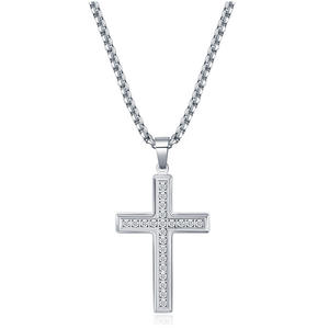 Hip Hop CZ Religious <b>Cross</b> Luxury Pvd 316 Stainless Steel Jewelry Pendant <b>Necklaces</b> Gold Plated 2024 <b>for</b> Women Woman <b>Men</b> - Product Image 3