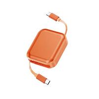 Câble de charge rapide rétractable USB-C vers USB-C 240W avec blindage tressé Emark et gaine TPE pour iPhone 17, tablette, voiture, téléphone portable