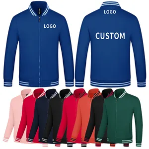 OEM Embroidery Jaket Custom Logo Baseball Foam streetwear Coat Varsity Pilot Blue Jacket for men