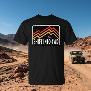 T-shirt Shift Into 4WD pour les amateurs de 4x4, avec un design graphique - Product Image 3