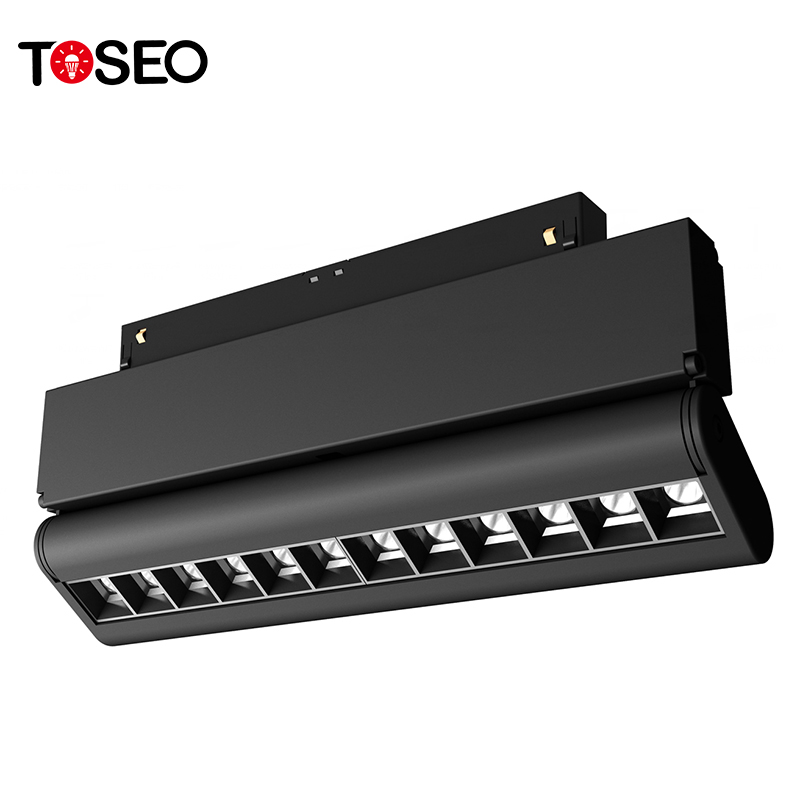 9W 12W Magnetic LED Track Lighting 4000K , Black 48V Surface Mounted LED Spotlight