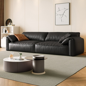 <span class=keywords><strong>Canapé</strong></span> <span class=keywords><strong>3</strong></span> <span class=keywords><strong>places</strong></span> en cuir souple de style minimaliste pour salon ou appartement <span class=keywords><strong>confortable</strong></span> avec oreillers pour <span class=keywords><strong>canapé</strong></span> de chambre à usage domestique - Product Image 1