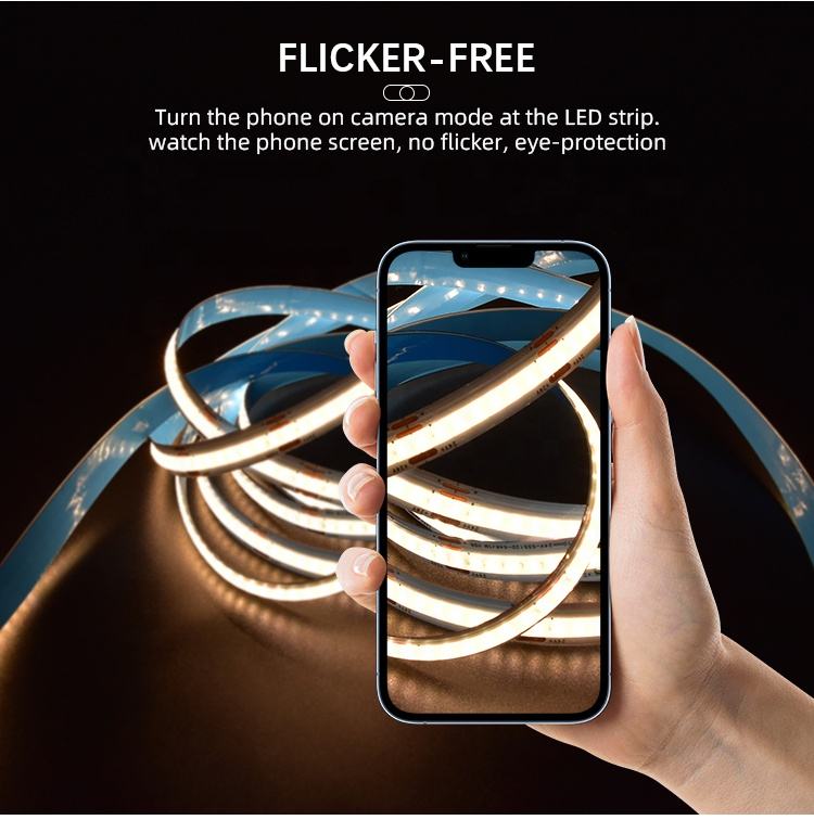 8MM Board Width COB Led Light Strip 320leds/M 12V 24V CRI 80 Single Colors Flexible COB Led Strip Light