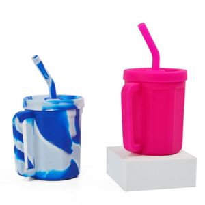 Taza de Silicona Popular con Asa y Pajita, Taza Reutilizable para Camping y Senderismo, para Agua Fría y Caliente - Product Image 2