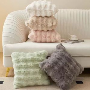 Almohada y respaldo de lana de punto de felpa sedosa y suave - Product Image 4