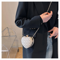 Nouveau sac mini en forme de cœur pour femmes, tendance estivale, sacs à main mignons à paillettes pour filles, sac à main de luxe pour femmes