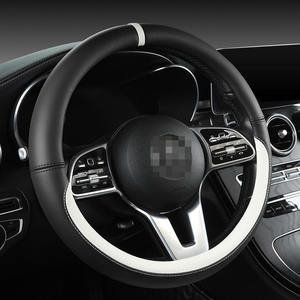 Venta al por mayor ligero transpirable protección solar de moda Universal Multi colores de cuero artificial cubierta del <span class=keywords><strong>volante</strong></span> del coche - Product Image 4