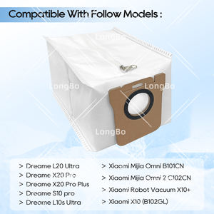 Bolsa para Polvo con Cierre para <span class=keywords><strong>Xiaomi</strong></span> Mijia <span class=keywords><strong>Dreame</strong></span> X10 X20 L20 L30 <span class=keywords><strong>L10s</strong></span> Ultra Plus Pro Omni B101CN B102GL C102CN X20 Max Robot Aspiradora - Product Image 2