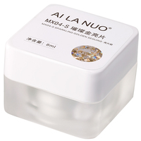 AILANUO – Kit de vernis à ongles gel pailleté réfléchissant 4 couleurs, gel UV diamant étincelant, kit de gel pour nail art à retirer par trempage pour salon de manucure
