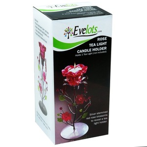 Bougeoir avec support pour thé rose rouge - Product Image 4
