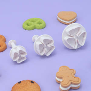 3 moules à fleurs artificielles en forme de trèfle porte-bonheur, moule à gâteau, modèle THM035, emballage OPP, stock direct usine - Product Image 4