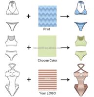 OEM logotipo personalizado alta calidad moda nuevo Sexy estampado pareja Bikini ropa de playa traje de baño mujeres y hombres Micro Mini Tanga traje de baño