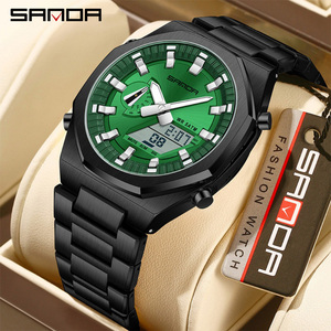 Reloj Electrónico SANDA 3376 para Hombre, Reloj de Pulsera Multifuncional Casual y de Negocios con Cronógrafo y Múltiples Alarmas - Product Image 1
