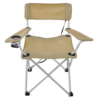 Fauteuil à dossier d'extérieur Chaise de camping compacte Chaise de directeur légère pliable Chaise de pêche portable confortable