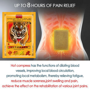 8 pièces/sac Nouveau Pansement Herbal Anti-douleur Tigre pour Entorse Musculaire, Douleur Dorsale, Douleur Articulaire du Genou, Autocollant Infrarouge Lointain, Patch Anti-douleur A303 - Product Image 3