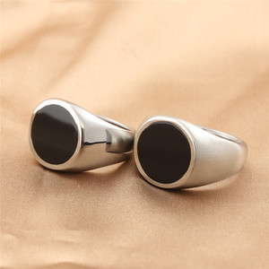 Men's <b>Titanium</b> Steel Resin Ring Geometric Bezel Setting Casual Jewelry 280697 - Product Image 2