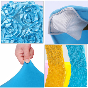 2026 Rose <strong>Chair</strong> <strong>Cover</strong> Universal Size <strong>Polyester</strong> Machine Washable Solid Colors Rose Flower <strong>Chair</strong> <strong>Cover</strong> for Wedding - Product Image 3