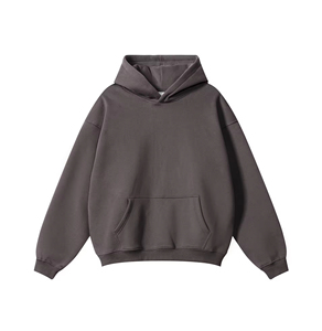Blank Hoodies Heavyweight Puff Printing Men's Clothing Sweatshirts <b>Tracksuits</b> 100% Cotton Streetwear Hoodie for Men - Product Image 1