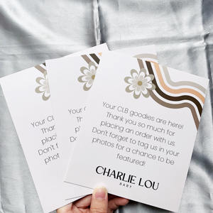 Cartes de remerciement personnalisées avec logo, cartes d'insertion imprimées recto-verso pour l'emballage des commandes en ligne - Product Image 6