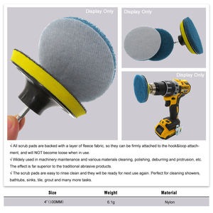 Tampon à récurer de haute qualité de 4 pouces, tampon à récurer abrasif en polyester, tampon à récurer auto-meulant, accessoires pour machine à polir - Product Image 4