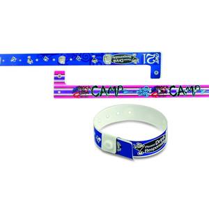 Pulseras Promocionales de Plástico Desechables Personalizables, Impresión Digital a Todo Color, Resistentes a Desgarros - Product Image 1