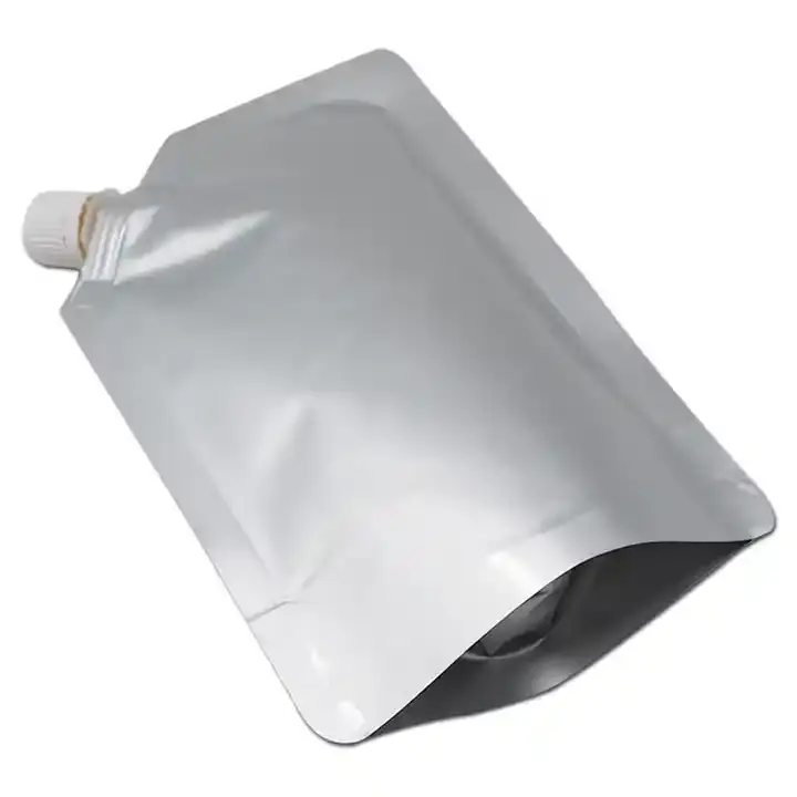 Manufacturer aluminum foil laminated 500ml juice spout pouch 1L 1.5L fruit drink beverage packaging nozzle stand up pouch