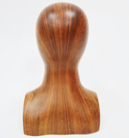 Pas cher Perruque Présentoir Tête Mannequin Grain De Bois Naturel Tête Masculine Modèle En Fibre De Verre Chapeaux Présentoir De Tête Accessoires D'affichage De Bureau